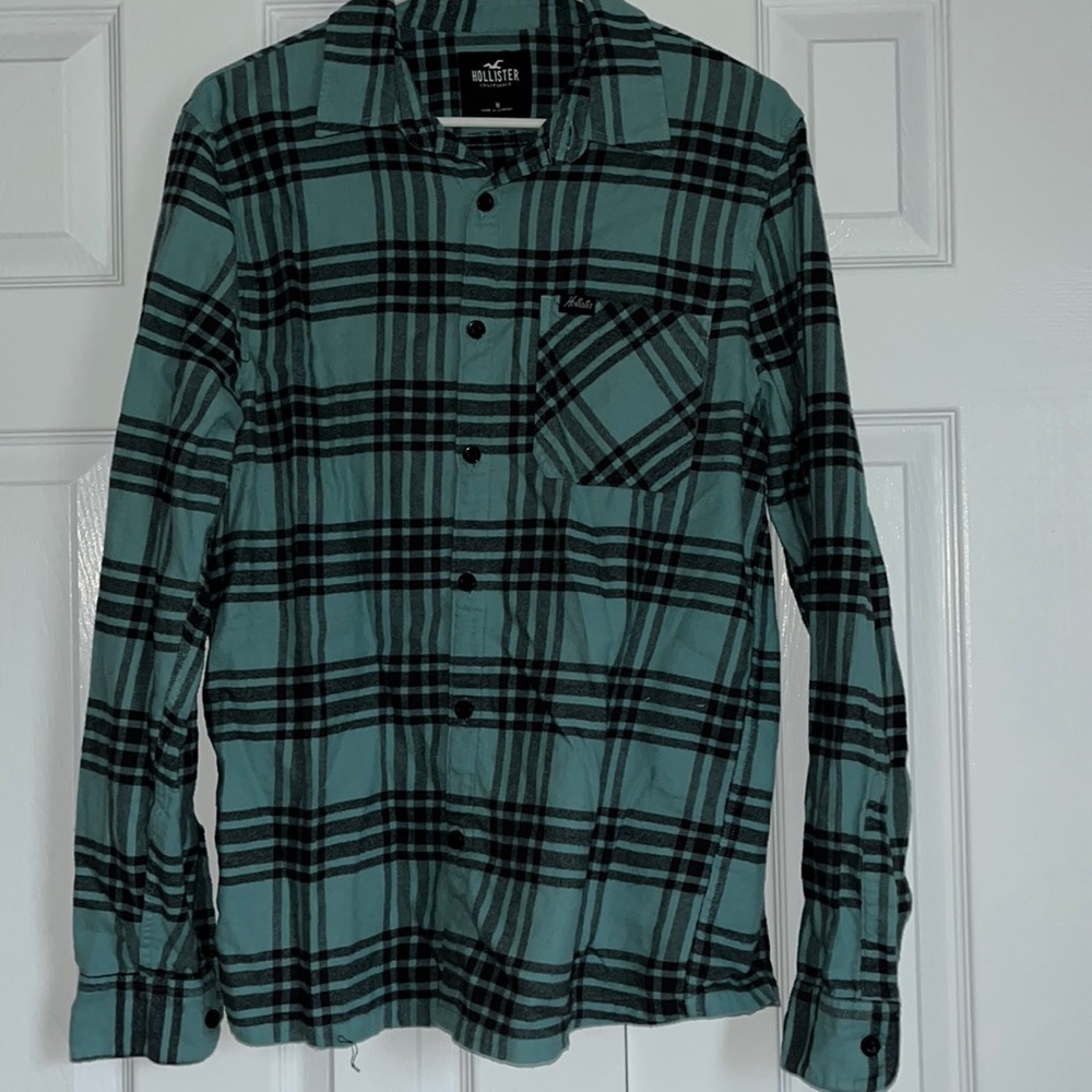 Hollister Flannel Turquoise - Men’s Medium